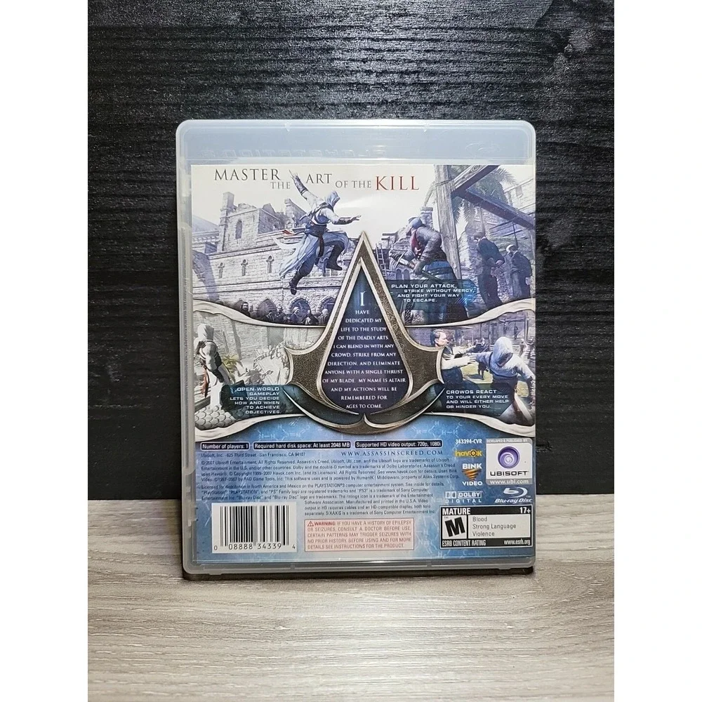 Assassin's Creed (Sony PlayStation 3, 2007) Case And Manual Only